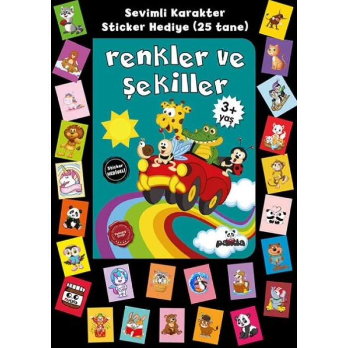 Stickerlı 3+ Yaş Renkler ve Şekiller