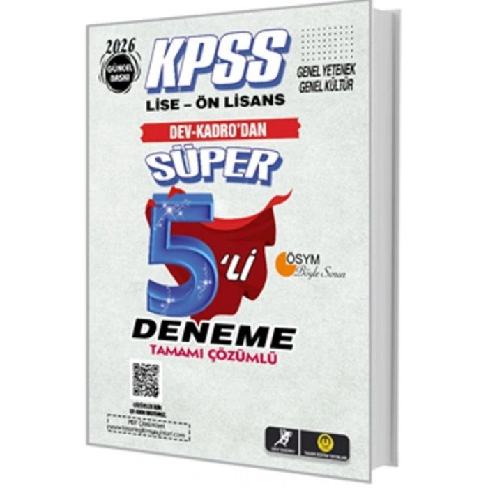 Tasarı KPSS Lise-Önlisans Süper 5li Deneme