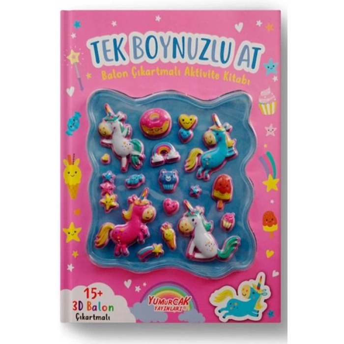 Tek Boynuzlu At Balon Çıkartmalı Aktivite Kitabı