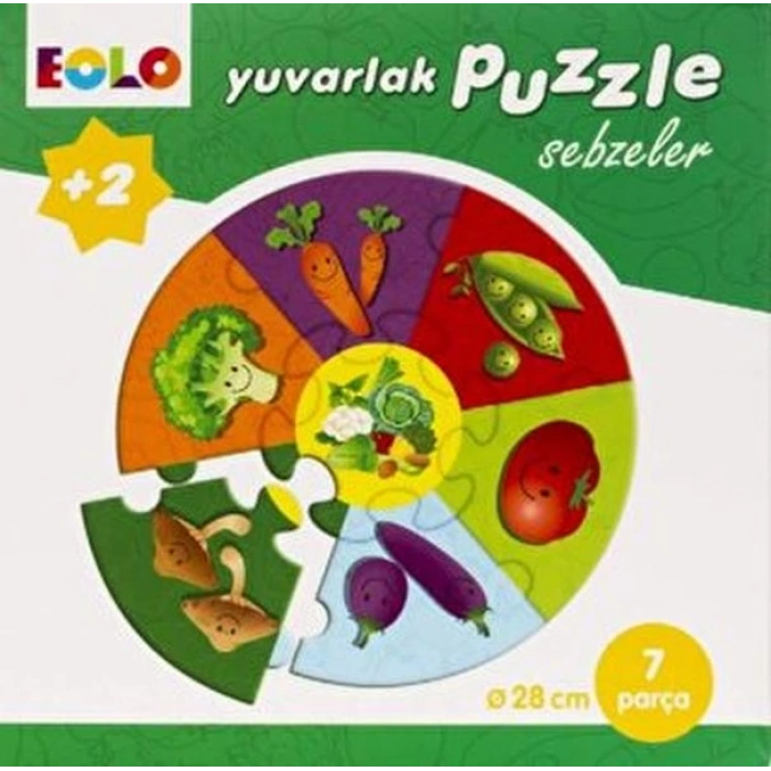 Yuvarlak Puzzle-Sebzeler
