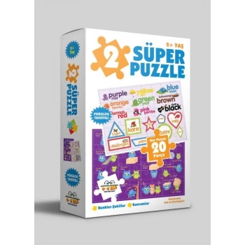 2 Süper Puzzle - Renkler - Şekiller - Kavramlar 2+ Yaş