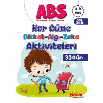 ABS 3-4 Yaş Her Güne Dikkat-Algı-Zeka Aktiviteleri 30 Gün