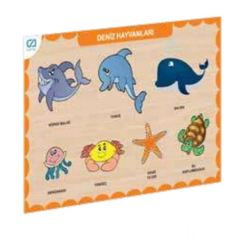 Ahşap Deniz Hayvanları Eğitici Set