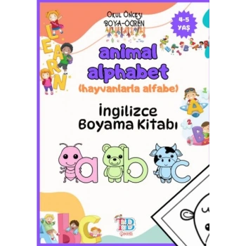 Animal Alphabet (Hayvanlarla Alfabe) Boyama Kitabı