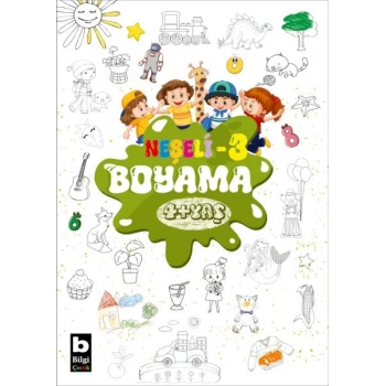 Bilgi Neşeli Boyama 4 + Yaş 3. Kitap
