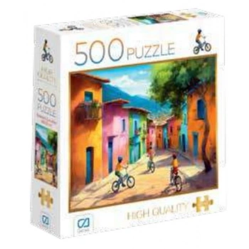 Bisikletli Çocuklar Puzzle 500