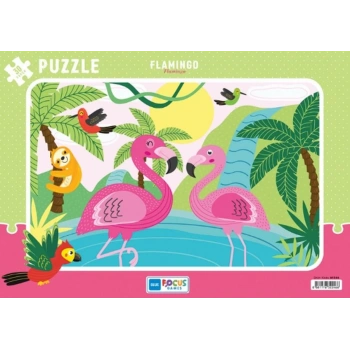 Blue Focus Flamingo (Flamingo) - Puzzle 30 Parça