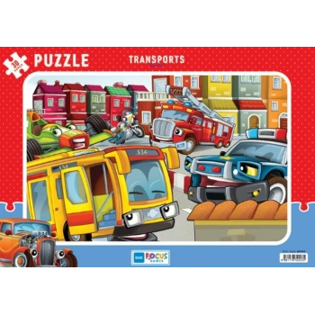 Blue Focus Transports (Taşıtlar) - Puzzle 30 Parça