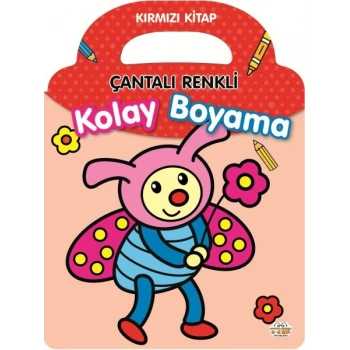 Çantalı Renkli Kolay Boyama- Kırmızı Kitap