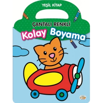 Çantalı Renkli Kolay Boyama- Yeşil Kitap