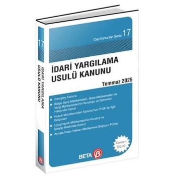 Cep Kanunları Serisi 17 - İdari Yargılama Usulü Kanunu  (Yeni)