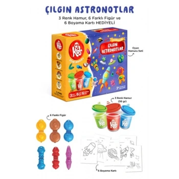 Çılgın Astronotlar Oyun Hamuru Seti (15 Parça - 340 Gr)