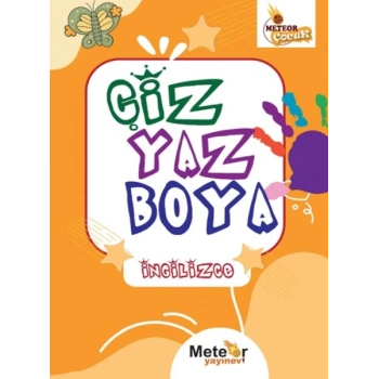 Çiz Yaz Boya İngilizce Boyama Kitabı