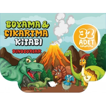 Dinozorlar Boyama ve Çıkartma Kitabı