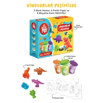 Dinozorlar Peşimizde Oyun Hamuru Seti (14 Parça - 348 Gr)