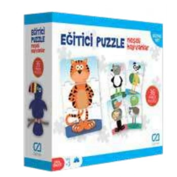 Eğitici Puzzle - Neşeli Hayvanlar