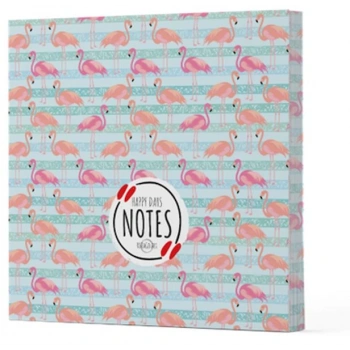 Flamingo 1 - Çizgisiz Yan Boyamalı Defter
