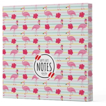 Flamingo 2 - Çizgisiz Yan Boyamalı Defter