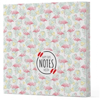 Flamingo 3 - Çizgisiz Yan Boyamalı Defter