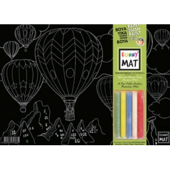 Funny Mat Black (Tebeşirli) Sıcak Hava Balonu 25X35 Cm
