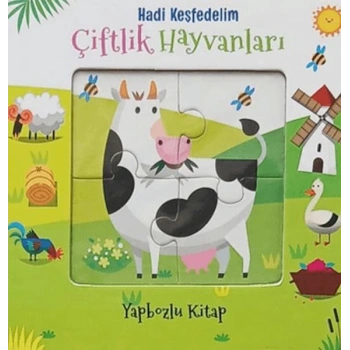 Hadi Keşfedelim - Çiftlik Hayvanları Yapbozlu Karton Kitap