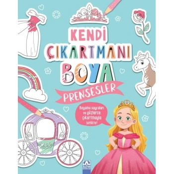 Kendi Çıkartmanı Boya - Prensesler