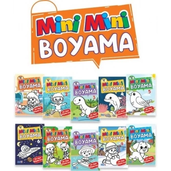 Mini Mini Boyama Kitabı Büyük Boy (10 Çeşit - 50 Kitap)