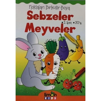 Noktaları Birleştir Boya - Sebzeler Meyveler