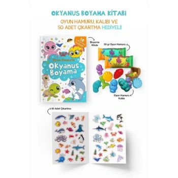 Okyanus Boyama Kitabı - Oyun Hamurlu - 3 Yaş +