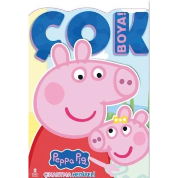 Peppa Pig ve Evie - Çok Boya! Çıkartmalı Dev Boyama Kitabı