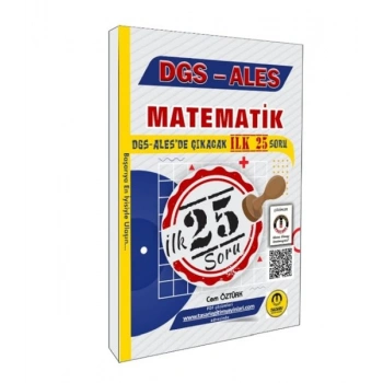 Tasarı Yayınları DGS ALES Matematik İlk 25 Çıkacak Soru Çözümlü