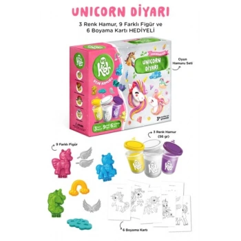 Unicorn Diyarı Oyun Hamuru Seti (18 Parça - 362 Gr)