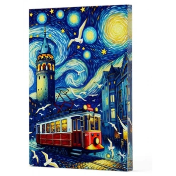 Van Gogh 1 - Galata Çizgili Yan Boyamalı Defter