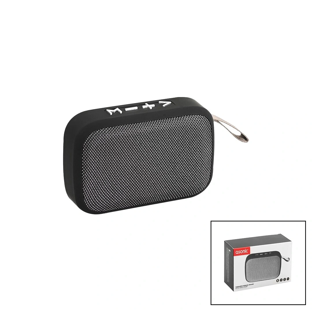 ASONİC AS-02 BLUETOOTH WİRELESS ( MİNİ ) HOPARLÖR SPEAKER ( USB ŞARJLI ) ( 3W ) (300mAH PİL & MİKROFON & KART GİRİŞİ)*20