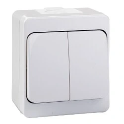 ATOM ( SIVA ÜSTÜ ) KOMİTATÖRLÜ 2Lİ ANAHTAR PRİZ*12X10