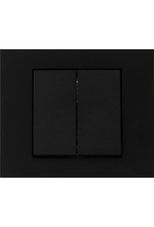 ATOM ( SİYAH ) KOMİTATÖRLÜ 2Lİ ANAHTAR PRİZ*12X10