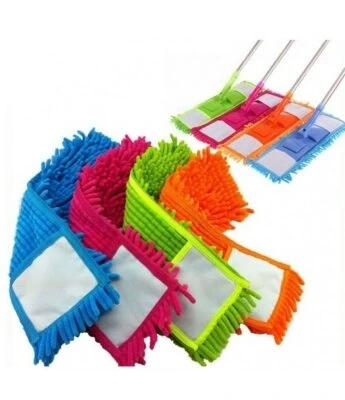 BAYSA ( 40CM & DİKDÖRTGEN ) ( MAKARNA ) MOP RENKLİ MİKROFİBER ( METAL SAPLI=120CM )*4X15