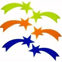 BİSİKLET SÜSÜ BÜYÜK BOY KUYRUKLU YILDIZ*25X20