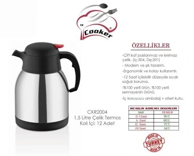 COOKER CKR-2004 ( 1.5LT ) ÇELİK TERMOS*12
