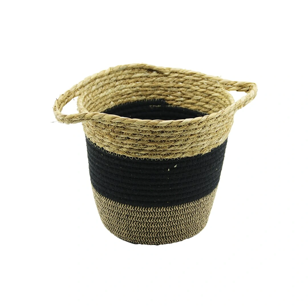 DMR HOME DMR-8554 (2IN1=İP ÖRGÜLÜ & HASIR) ÇİFT KULPLU SEPET & ORGANİZER (Ç-TABAN:17CM--AĞIZ:24CM & Y: 22CM)*30