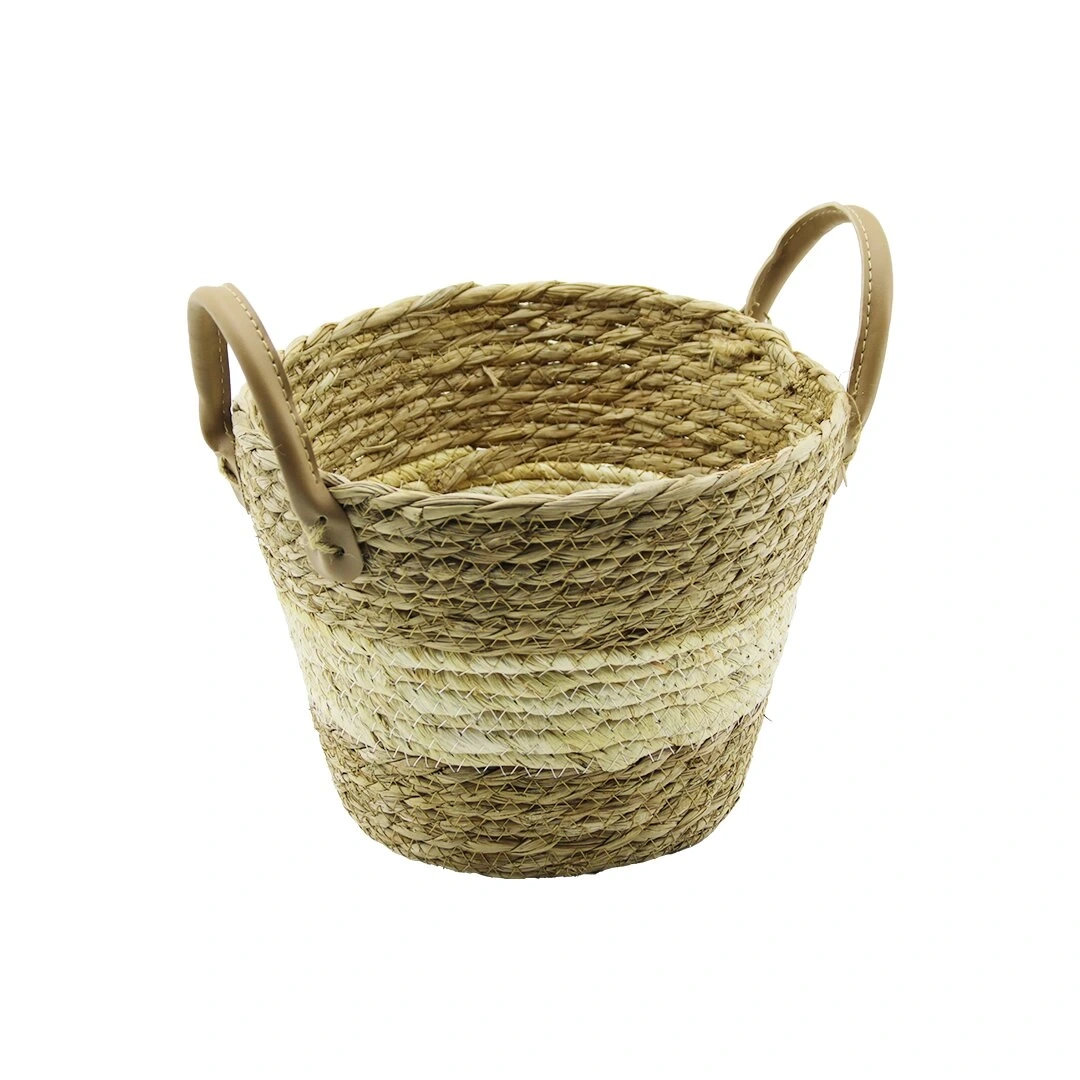 DMR HOME DMR-8558 (ÇİFT KULPLU) HASIR SEPET & ÇOK AMAÇLI ORGANİZER (Ç-TABAN:16CM--AĞIZ:24CM & Y: 18CM)*20