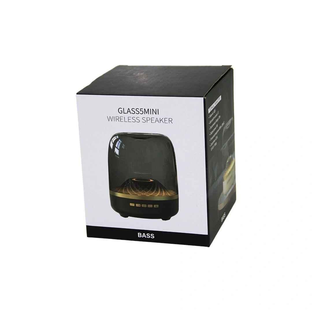 GLASS 5MINI PL-4437 ( MİKA KRİSTAL FANUS MODEL ) ( WİRELESS ) ( USB ŞARJLI ) SPEAKER HOPARLÖR ( RGB IŞIKLI ) ( AUX & TF & DC5V )*60