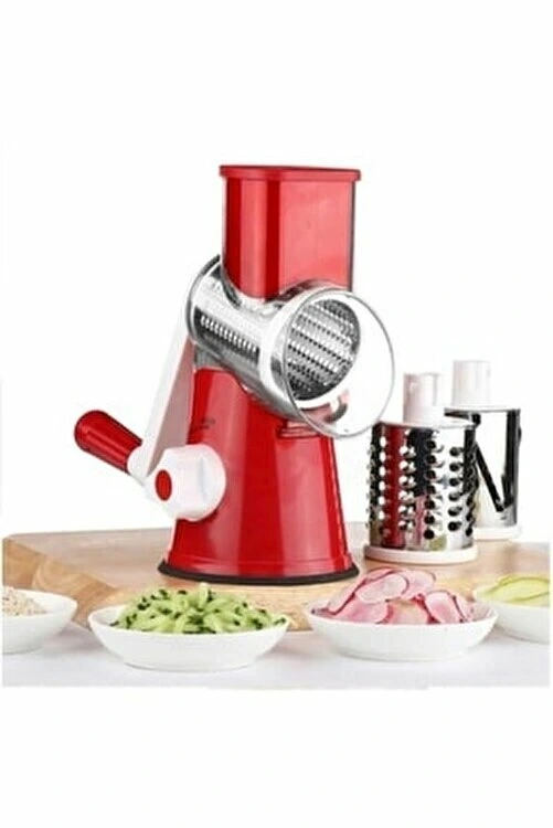 HYO TABLETOP DRUM GRATER 3 BAŞLI JUMBO BÜYÜK KOLLU DEĞİRMEN RENDE DOĞRAYICI*36