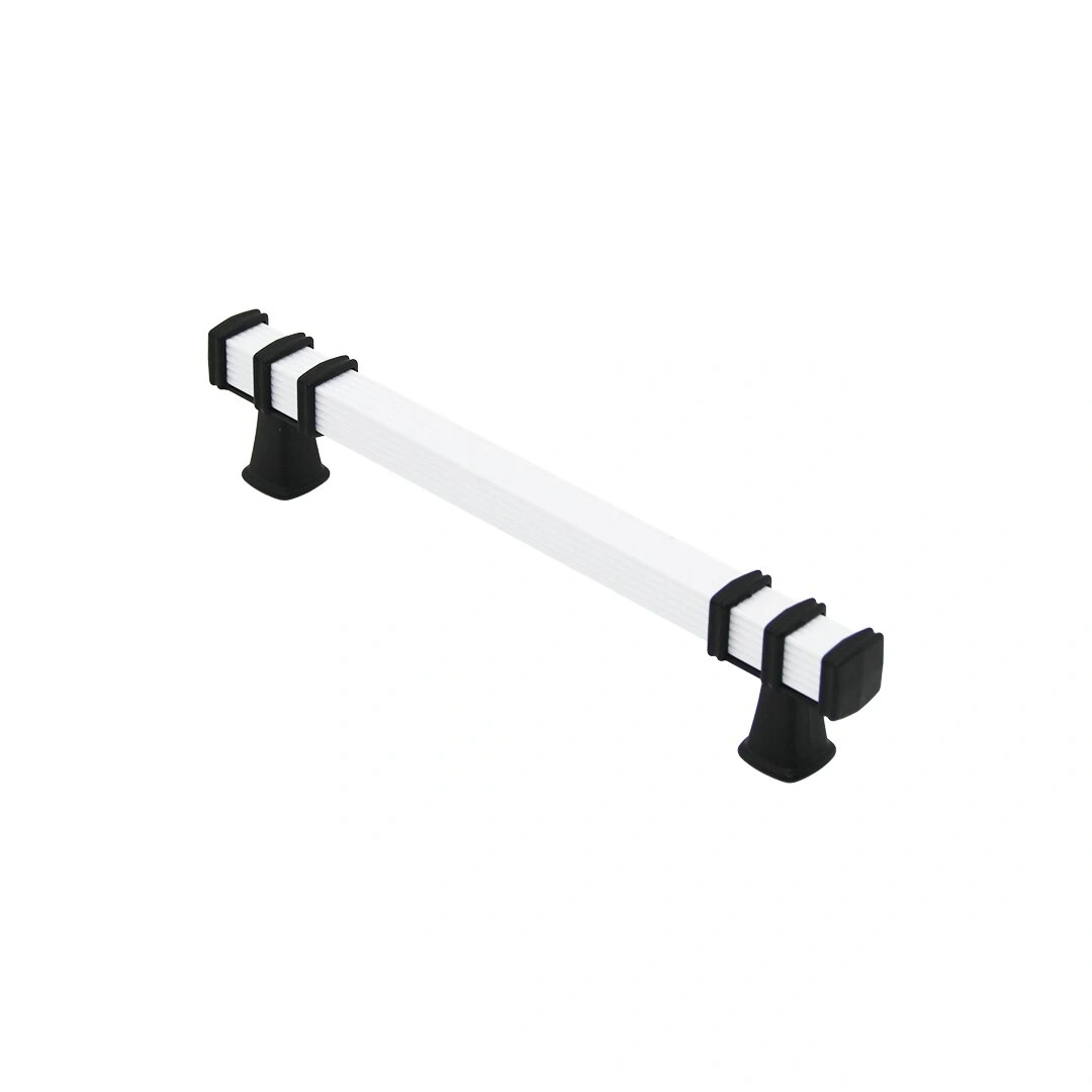 İBİCO-963 ( 12.8CM ) ( YÜZÜK SİYAH & KULP BEYAZ ) ( KARE ) ÇEKMECE KULP*10X5