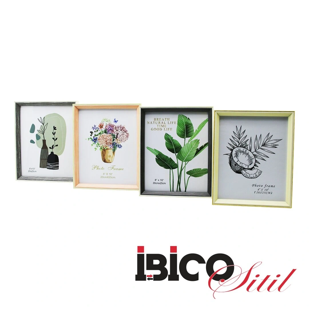 İBİCO İ12-023 ( 8X10  & 20X25CM ) ( İNCE & ÇİFT RENK ÇERÇEVE ) AHŞAP RESİM ÇERÇEVESİ *36=K