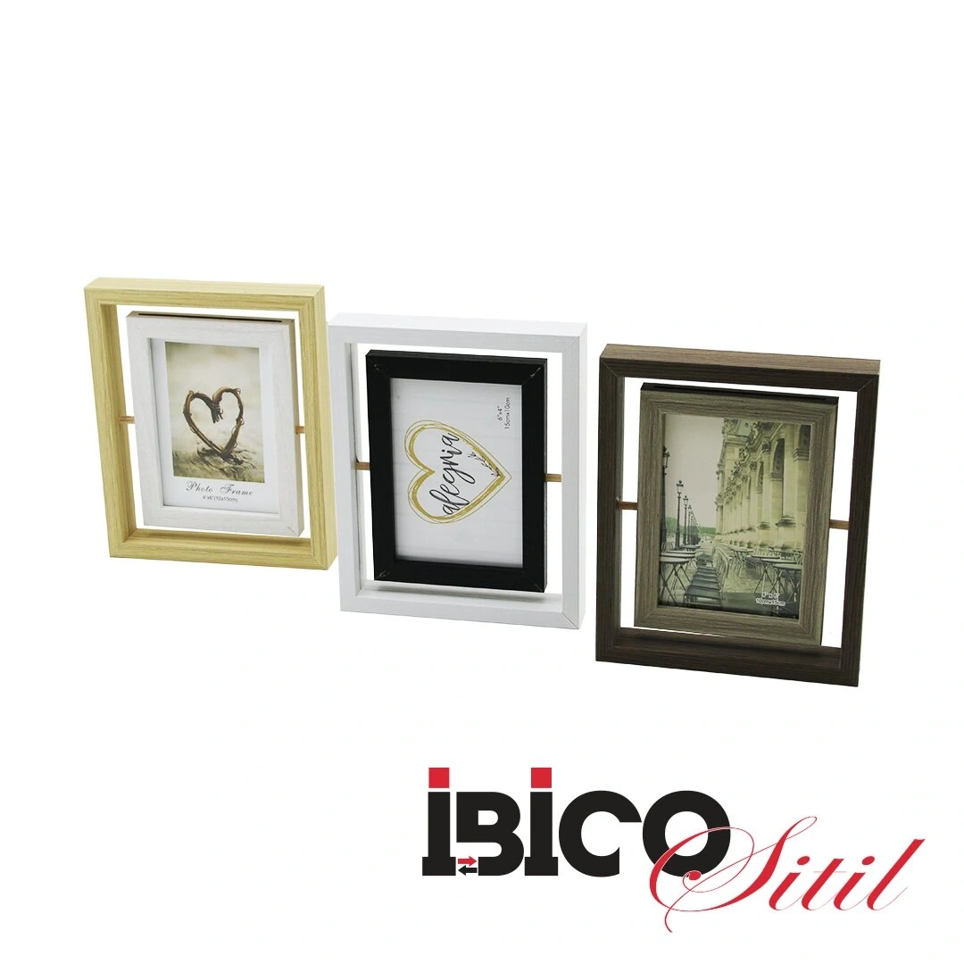 İBİCO İ12-037 ( 4X6 & 15X10CM ) ( 2Lİ D.DÖRTGEN DIŞ ÇERÇEVE ) AHŞAP RESİM ÇERÇEVESİ*24=K