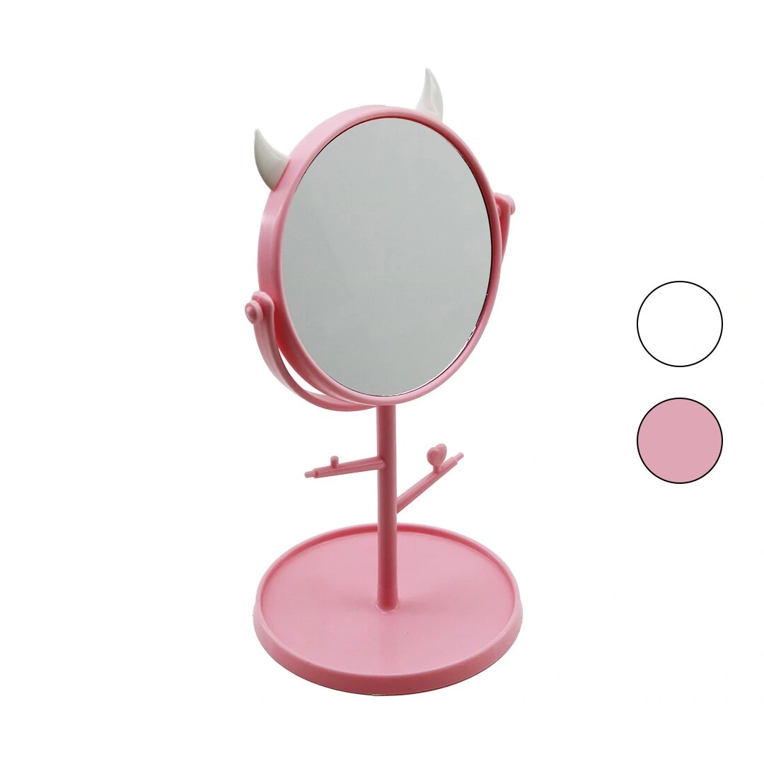 İBİCO İ15-026 ( 6 & 15CM ) ( YUVARLAK & KULAKLI ) ( TAKI ASKILIKLI ) PLASTİK MAKYAJ AYNASI*72