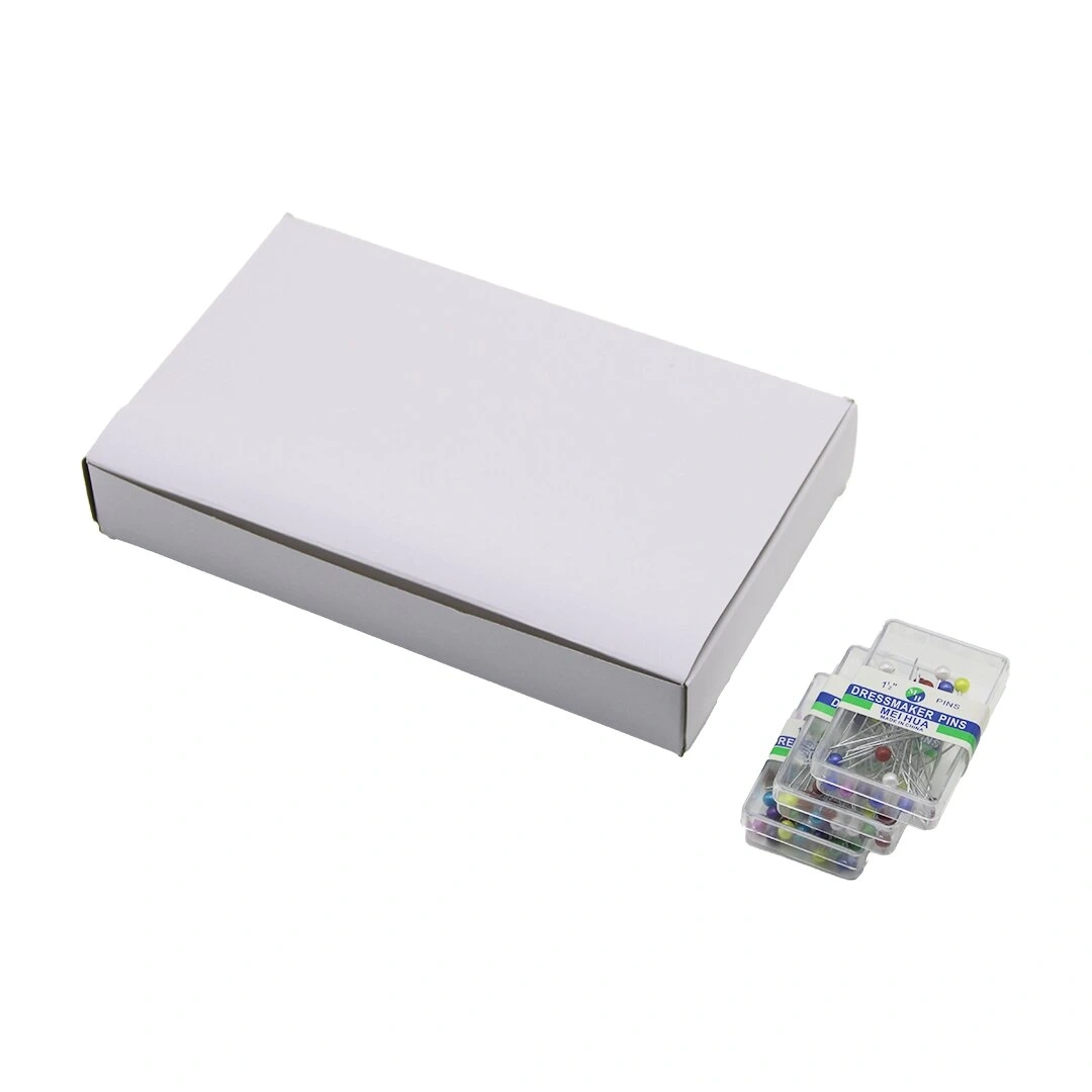 İBİCO İ20-006 DRESSMAKER PINS ( 30 PCS ) ( RENKLİ TOPLU ) BAŞÖRTÜ İĞNESİ (ŞEFFAF PLASTİK KUTULU)*20X50