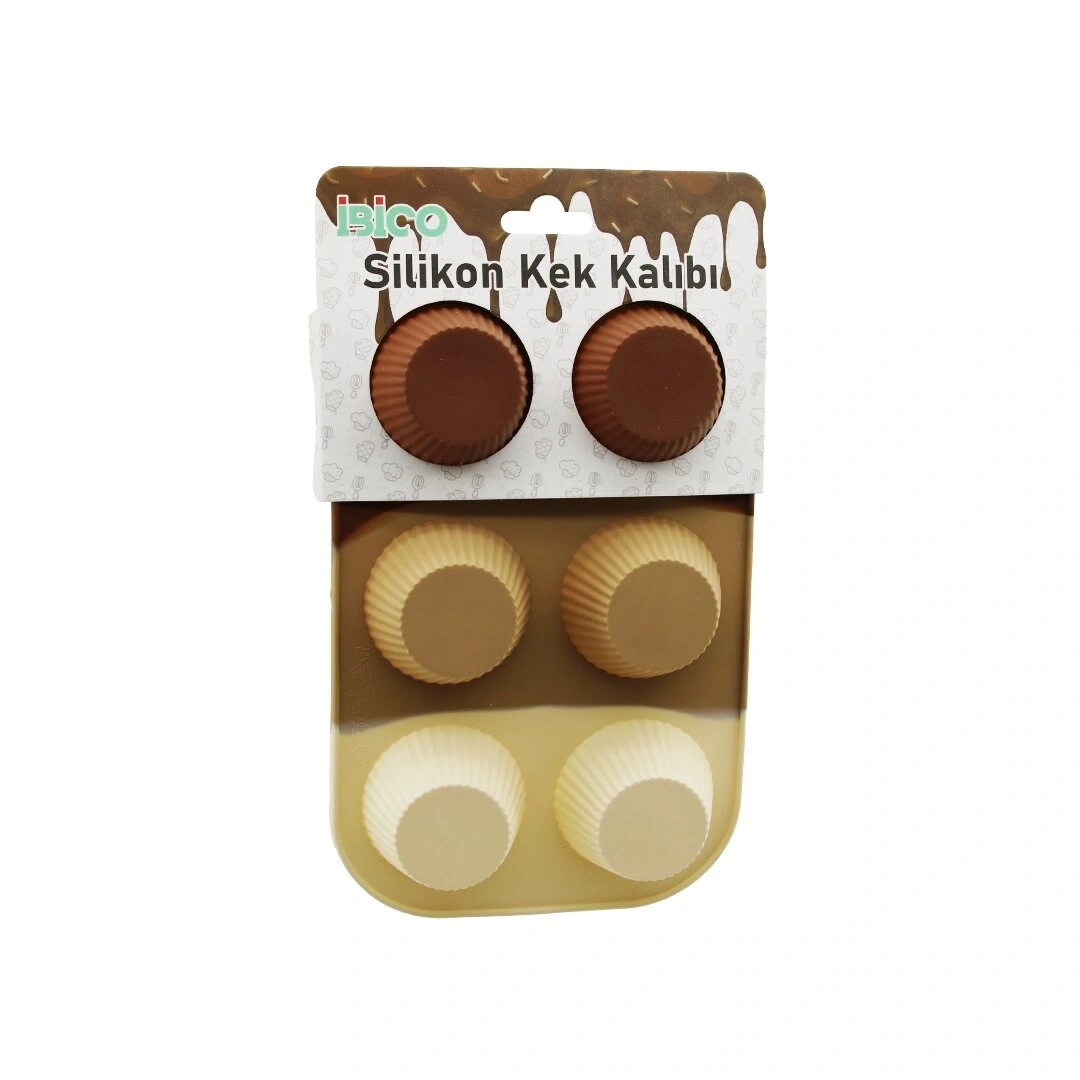 İBİCO İ22-002 (DONUT ŞEKİL) (6LI = MİX MODEL) ( MİNİ ) (SİLİKON) MUFFİN KEK KALIP ( ASKILIKLI )*10X12
