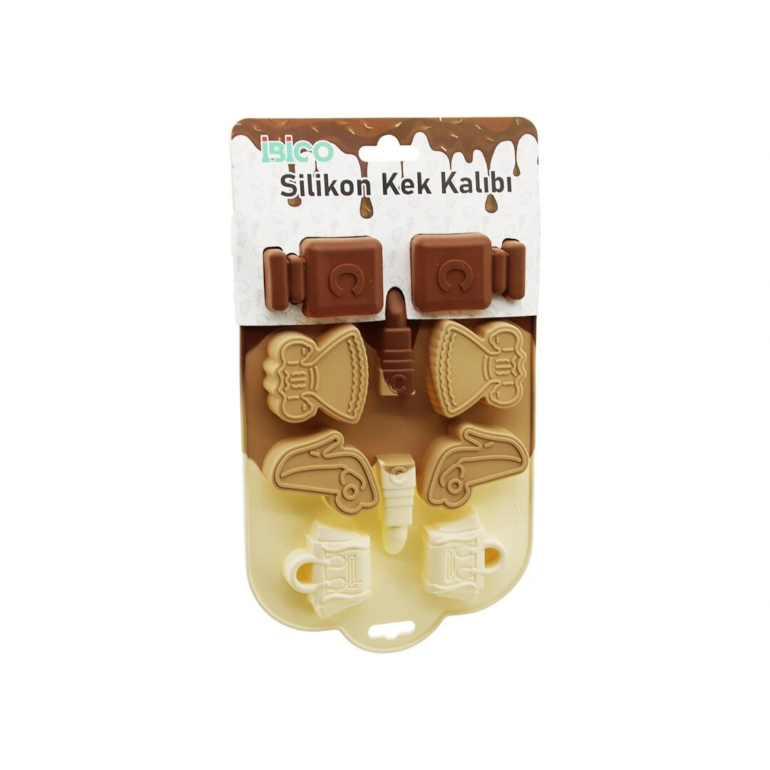 İBİCO İ22-003 (RÜZGAR GÜLÜ ŞEKİL) (12Lİ & MİNİ ) ( SİLİKON ) MUFFİN KEK KALIP (ASKILIKLI)*10X12